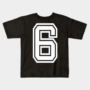 Numbers 6 for a sports team, group, or community Kids T-Shirt